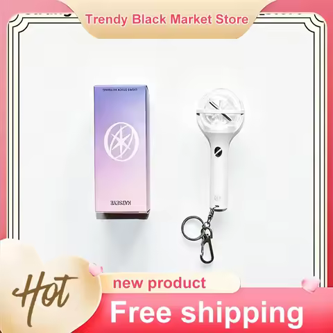 New Katseye Mini Light Stick Keychain Led Glowing Pendant Key Ring Concert Cheering Accessory For Kp
