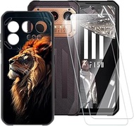 Lion Pattern Case Compatible with IIIF150 Raptor LTD + [2 Pack] Screen Protector Tempered Glass, Sho