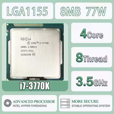Intel Core i7-3770K 3.5GHz 4 Cores 8 Threads 8M 77W i7 3770K Computer CPU Processor Server LGA 1155