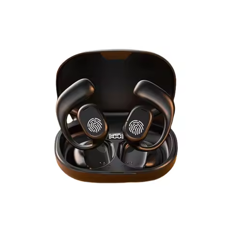 Portable Earbuds Bone Conduction Earphones Bluetooth 5.3 HiFi 9D Stereo Noise Reduction Waterproof O