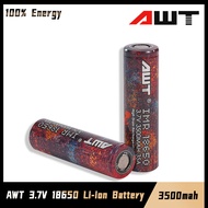1-2pcs AWT High Capacity 3.7V 18650 3500mah Battery IMR 18650 35A Li-ion Battery