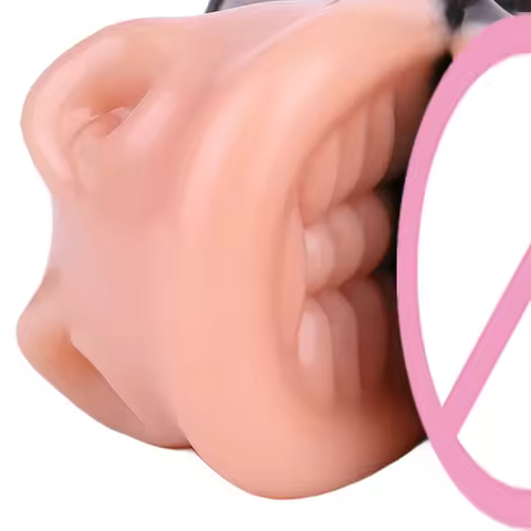 GEEBA 1.98lb Realistic Horse Mouth Fantasy Male Masturbator Silicone Pocket Pussy Stroker For Men Ar