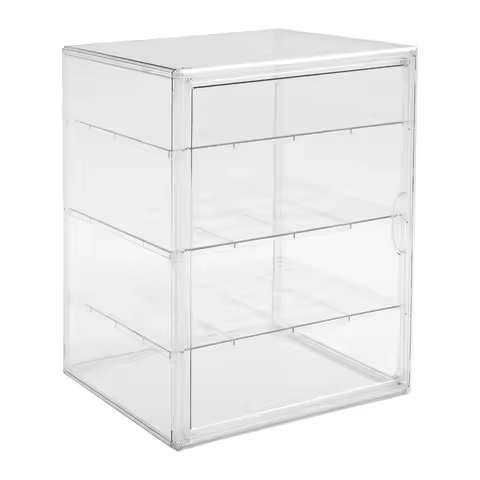 3/4 Tier Bread Bin Pastry Display Case Bakery Display Case Adjustable Pastry Showcase Cake Platter f