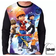 Boboiboy Galaxy Long Sleeve Shirt For Children And Adults With 3D Printing Motif LP-15