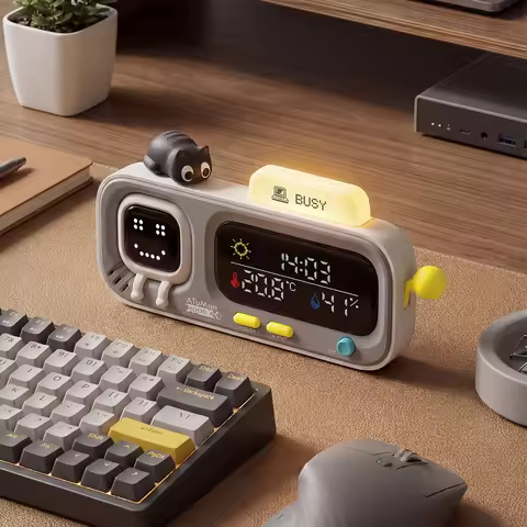 ATUMAN MOODA Temperature Humidity Sensor Meter Rechargeable Creative Desktop Ornaments Multifunction