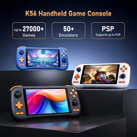 K56 Android 14 Retro Handheld Game Console Built-in 17000+ Games 5.5 inch Touch Screen Game Console,