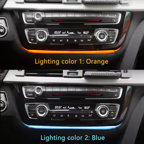 Dashboard Center Console Interior 2 Color LED Ambient Light Trim Radio AC Panel Fit BMW 3 4 Series F