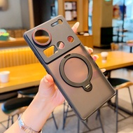 For ZTE Nubia Z70 Ultra Z70S Ultra Case Luxury 360º Metal Ring Stand Holder Matte PC Hard Phone Cove