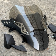 ชิวหน้าPCX160 ทรงFZ ดีไซน์ใหม่ เท่กว่าใคร (แถมกระจกฟรี)(ชิวแต่งแบบ2ชั้นฐานดำ สกีนHonda) ปี2021-2024 