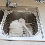 廚房304瀝水架水槽碗碟架不鏽鋼洗菜盆瀝水籃水池放碗籃置物架