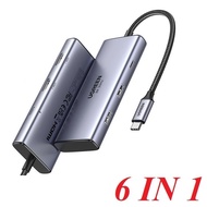 Ugreen 15852 type C to 1x HDMI 2.1 8K30Hz + 1 x HDMI 2.0 4K60Hz + 1 x USB-C 5Gbps + 2 x USB3.0 + 1 x