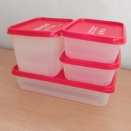 Kubox CLASSIC RED SET 4 PREMIUM EDITION GIFT BOX ABC Soy Sauce LUNCH CONTAINER FOOD tupperware FOOD BOX