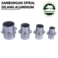 Sambungan Spiral Aluminium Selang Drip Selang Irigasi 2 - 4 Inch