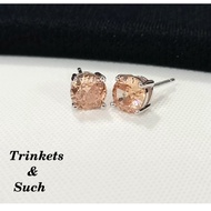 Dazzling 1.5ct VVS Grade Champagne Diamond Simulant Solitaire Earrings