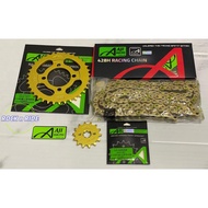 ❗VALUE SET❗ EX5/ EX5 CLASS 1/ DREAM AJI RACING 428H 132L CHAIN RANTAI [ O-RING / BIASA ] + SPROCKET