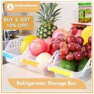Onlinesavers Refrigerator Storage Box Space Saver Organizer Ref Fridge Pantry Cabinet Tray Bins