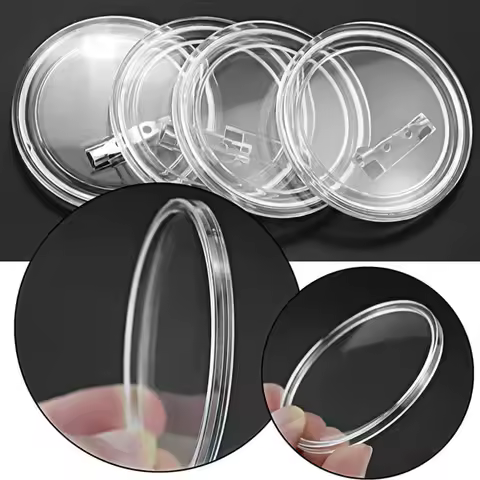 20pcs Acrylic DIY Button Badges DIY Painting Art Jewelry Clear Button Pin High Transparency Handmade