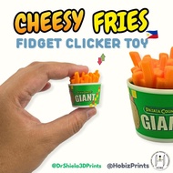 Cheesy Fries Fidget Clicker Toy Keychain Fidget Clicker Fidget Keychain Clicker Fidget Toy