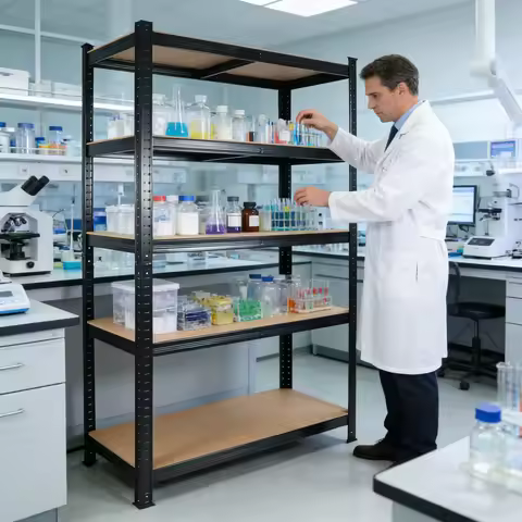 5-Tier Black Metal Storage Shelf 2000LBS Heavy Duty Garage Reptile Cage Organizer 35.5W×15.8D×71H Ho