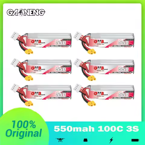 GNB 3S 550mAh 100C/200C 11.4V Lipo Battery Rechargeable Battery For RC Car Boat RC Helicopter Quadco