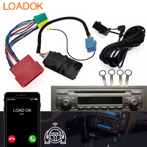 Car Bluetooth 5.0 AUX Handsfree 8 Pin Adapter A2DP Music Audio Cable For Audi A3 8L 8P A4 B5-B7 A6 4