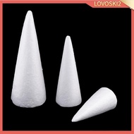 [Lovoski2] Craft Foam Cones- 3Pcs Cone-Shaped Polystyrene Foam for Arts and Craft Use -