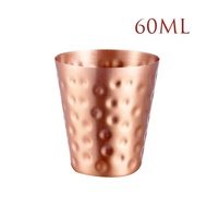 Chai nước 60Ml đồng nguyên chất ly thủy tinh loại nhỏ bằng kim loại được rèn Whiskey Vodka Tequila C