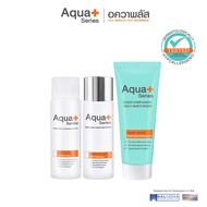 (ส่งฟรี) AquaPlus Oily Skin Set เซ็ตดูแลผิวมัน คลีนซิ่งสูตรน้ำ โทนเนอร์ และมอยส์เจอร์ไรเซอร์ (Cleans