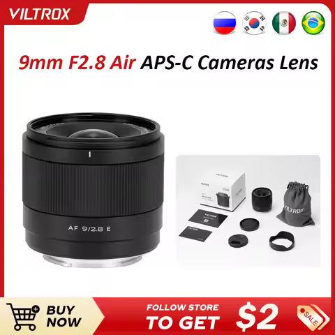 Viltrox 9mm F2.8 Air Auto Focus Ultra-Wide APS-C for Sony E-Mount ZV-E10 ZV-E10II A6400 Nikon Z-Moun
