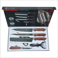 Stainless steel kitchen knife 410 + 3CR13 Set of 6 Cutlery Knives
