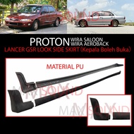 ◈﹉Proton Wira Saloon Sedan Aeroback Lancer GSR Side Door Lower Skirt Skirting Bodykit Body Kit  Material PU Gutah