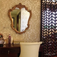 XYEuropean-Style Bathroom Mirror Hallway Mirror Wall Mirror American Decoration Mirror Makeup Beauty Mirror Toilet Toile