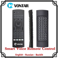【Worth-Buy】 Mx3 Air Mouse Smart Voice Remote Control 2.4g Wireless Keyboard Backlit Mx3 Pro For X96 Mini Km3 A95x F2 H96 Max Tv Box