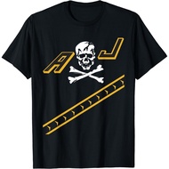 Aj Skull Jolly Rogers F-14 Tomcat Airplane Naval Aviation T-Shirt