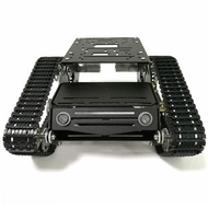 Professional YP100 Metal Robot Tank Car Chassis Kit with 2pcs Encoder DC Motor for Arduino/Raspberry