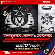 Cover Set Winner X V3 Convert Set I MATTE SILVER SPORT + GL STRIKE DESIGN I ORIGINAL HONDA VIETNAM F