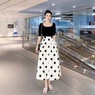 KATUN Polka Dot Umbrella Skirt, ORiginal Product, Genuine Cotton