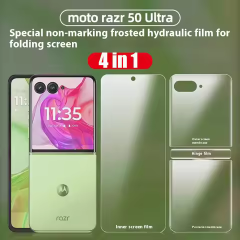 4 in1 Internal Inner Outer Hinge Matte Hydrogel Film For Motorola Moto Razr 50 Ultra Sticker Screen 