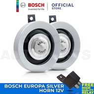 Bosch Horn Europa Silver 12v W/ Bosch Relay plus FREE Socket