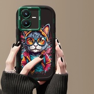 Case For VIVO Y22 Y22s Shockproof Silicone Cat Phone