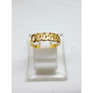 Sand Chain Ring 1 gram Light Gold