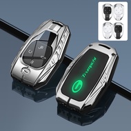 Luminous Silicone Zinc Alloy Smart Car Key Fob Case Cover Chain Remote Shell Holder Keychain For GAC