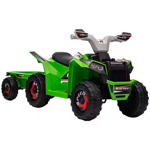 6V Kids Ride on ATV Storage 1.6MPH for Ages 18-36 Green
