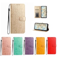 Casr for Samsung Galaxy S21 S20 M53 A73 A33 A32 A53 A21s Cute Floral Daisy Phone Case with Card Hold