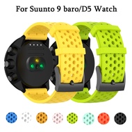 Silicone Watchband Watch Strap for suunto spartan sport wrist hr for Suunto 9/9 baro/suunto7/ D5 Watch 24mm Replacement Band Bracelet