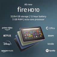 USA Spec! Amazon Fire HD 10 Tablet (11th Gen), 2021 release, 10.1" 1080p full HD display, 32GB，亞馬遜FIRE HD 平板電腦，Hands-free with Alexa，100% brand new水貨!