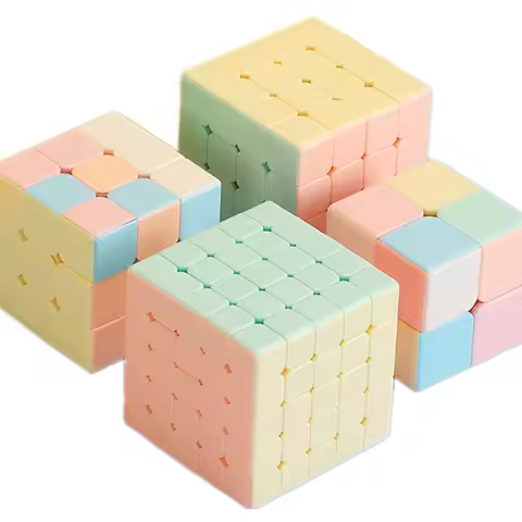New Macaron Color Magic Cube Shengshou Legend Macaron Stickerless Magic Cube 2x2 3x3 4x4 5x5 Pyramid