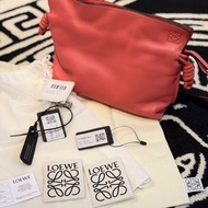 Loewe flamenco mini 珊瑚粉 斜背 肩背 手提
