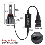 Novsight F03 2PCS High Quality White 90W 15000LM Car Headlight LED H4 H7 H11 HB3 HB4 Canbus Bulbs