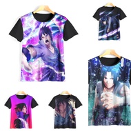Sasuke Uchiha Children's Clothing Model 2 Naruto 3D Anime T-Shirt for Children and Adults Unisex - J